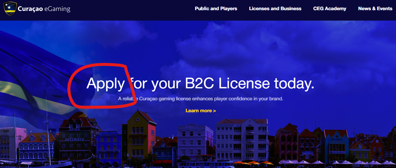 Application licence Curacao